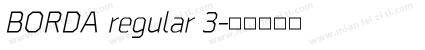 BORDA regular 3字体转换